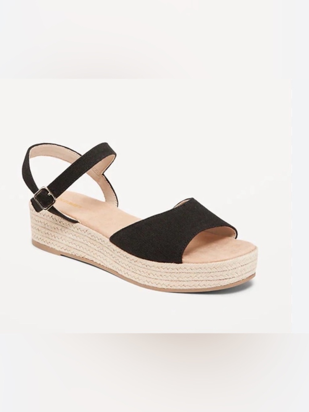 NWT Old Navy Platform Black Espadrille Sandals, Size 10